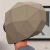 Alien Mask Low poly Papercraft, DIY, PDF