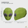 Alien Mask Low poly Papercraft, DIY, PDF