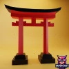 Japanese Torii Gate Papercraft – 3D Low Poly Shrine Template, DIY Paper Model, PDF Template, Decor, Kids Craft, Paper Sculpture