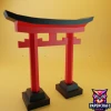 Japanese Torii Gate Papercraft – 3D Low Poly Shrine Template, DIY Paper Model, PDF Template, Decor, Kids Craft, Paper Sculpture