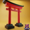Japanese Torii Gate Papercraft – 3D Low Poly Shrine Template, DIY Paper Model, PDF Template, Decor, Kids Craft, Paper Sculpture