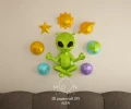 Alien Zen, Papercraft, Paper Art, Geek Decor, DIY Decor, PDF, Maker, Paper Poly, Creative Space, Cosmic Meditation