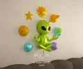 Alien Zen, Papercraft, Paper Art, Geek Decor, DIY Decor, PDF, Maker, Paper Poly, Creative Space, Cosmic Meditation