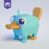 PLATYPUS PERRY, Papercraft, Template, DIY, Paper, Low Poly, Cute, Kawaii, 3D Model, Pdf Low Poply, Kids Toy