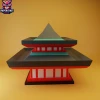 Asian home Papercraft – 3D Low Poly Pagoda Template, Zen Japan Asian, DIY Paper Model, PDF Template, Decor, Kids Craft, Paper Sculpture