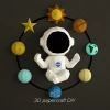 Astronaut Baby PDF Template, DIY 3d Model, FanArt, Paper Sculpture, Low Poly, Pepakura, Craft, Manualidad, Paper Art