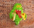 Slimer, Ghostbusters, DIY, Papercraft, pdf, Low Poly, 3D model, Craft, maker, Cute, Kawai, Moon Studio, Desk Decor
