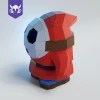 MASKED BUDDY, Papercraft, Template, DIY, Paper, Low Poly, Cute, Kawaii, 3D Model, Pdf Low Poply, Kids Toy