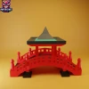 Japanese Bridge Papercraft – 3D Low Poly Japan Zen Bridge Template, DIY Paper Model, PDF Template, Decor, Kids Craft, Paper Sculpture