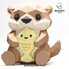 Cute Kawaii Baby Otter Low Poly Papercraft Template Pepakura PDF DIY Handmade