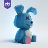 BLUE RABBIT, Papercraft, Template, DIY, Paper, Low Poly, Holiday, 3D Model, Pdf Low Poply, October, Carnival, Halloween