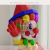 Cute Clown Papercraft Template, DIY Low Poly 3D Paper Model, Colorful Party Decoration, Printable PDF for Birthday & Carnival Theme