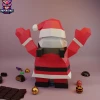 Santa Claus Papercraft – 3D Low Poly Christmas Decor Template, DIY Paper Model, PDF Template, Decor, Kids Craft, Paper Sculpture