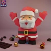 Santa Claus Papercraft – 3D Low Poly Christmas Decor Template, DIY Paper Model, PDF Template, Decor, Kids Craft, Paper Sculpture