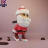 Santa Ice Skating Papercraft – 3D Low Poly Christmas Decor Template, DIY Paper Model, PDF Template, Decor, Kids Craft, Paper Sculpture