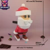 Santa Ice Skating Papercraft – 3D Low Poly Christmas Decor Template, DIY Paper Model, PDF Template, Decor, Kids Craft, Paper Sculpture