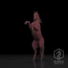 Rearing Horse Papercraft, Digital Template, PDF Download, Gurko, 3D Low Poly, Pepakura, Origami Sculpture, Paper Decor, diy gift
