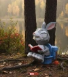 Rabbit on Pause, Conejo en pausa, DIY, Papercraft, pdf, Low Poly, 3D model, Craft, gift idea, bunny, Moon Studio