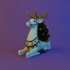 Christmas Reindeer Papercraft, PDF Template, DIY 3d Model, FanArt, Paper Sculpture, Low Poly, Pepakura Craft, Manualidad