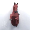Rearing Horse Head Papercraft, Digital Template, PDF Download, Gurko, 3D Low Poly, Pepakura, DIY Origami Sculpture, Paper Decor, Gift