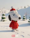 Snoopy and Woodstock Christmas, DIY, Papercraft, PDF, Low Poly, 3D model, Craft, Cricut, maker, Merry Christmas, December, New Year, Wall Decor, Moon Studio