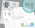 Sitting Reindeer/ Christmas/ DiY Craft/ Template PDF/ Low Poly/ Papercraft/ 3D Ball/ Origami/ Home decor