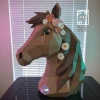 Horse Papercraft PDF Template For office, Horse Head Wall Art Room, Decor, DIY gift for friends, family, Low poly Paper, Paper Craft 3D kit by SoPhiaPrintD