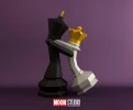 Chess, King, Queen, Ajedrez, Rey, Reina, diyproject, Papercraft, pdf, Lowpolyart, 3D model, Craft, Moon Studio, Chessdecor