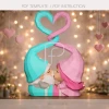 Valentine’s Gnome Couple Papercraft Template | Low Poly 3D Gift Box PDF | DIY Instant Download!