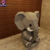 Elephant Baby Papercraft – 3D Low Poly Baby Animal, DIY Paper Model, PDF Template, Decor, Kids Craft, Paper Sculpture