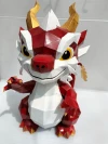 Dragon Baby / Bebe Dragon 3D Papercraft Template PDF – Printable Low Poly Paper Model Kit, Easy DIY Digital Craft Instant Access
