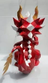 Dragon Baby / Bebe Dragon 3D Papercraft Template PDF – Printable Low Poly Paper Model Kit, Easy DIY Digital Craft Instant Access