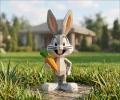 Chibi Bug Bunny, DIY, Papercraft, pdf, Low Poly, 3D model, Craft, gift idea, bunny, Moon Studio