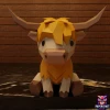 Highland Cow Papercraft – 3D Low Poly Baby Cow, DIY Paper Model, PDF Template, Decor, Kids Craft, Paper Sculpture