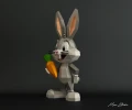 Chibi Bug Bunny, DIY, Papercraft, pdf, Low Poly, 3D model, Craft, gift idea, bunny, Moon Studio