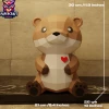 Otter Seal Valentine Papercraft – 3D Low Poly Seal , DIY Paper Model, PDF Template, Decor, Kids Craft, Paper Sculpture