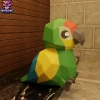 Baby Parrot Valentine Papercraft – 3D Low Poly Parrot bird , DIY Paper Model, PDF Template, Decor, Kids Craft, Paper Sculpture