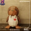 Walrus Seal Valentine Papercraft – 3D Low Poly Seal , DIY Paper Model, PDF Template, Decor, Kids Craft, Paper Sculpture