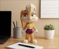 Chibi Lola Bunny, DIY, Papercraft, pdf, Low Poly, 3D model, Craft, gift idea, bunny, Moon Studio