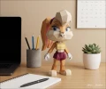 Chibi Lola Bunny, DIY, Papercraft, pdf, Low Poly, 3D model, Craft, gift idea, bunny, Moon Studio
