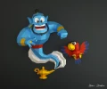Genie and Lago, DIY, Papercraft, PDF, Low Poly, 3D model, Craft, Paper, Serie, Room Decor, Moon Studio