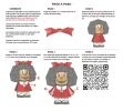 Mafalda Papercraft 3D PDF Pattern & Template – Low Poly DIY Comic Decor | Cute Girl Paper Model | Instant Download