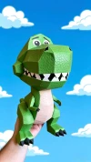 Rex Baby Toy Story Low Poly Papercraft Templates Gift DIY Decoration BOYKA
