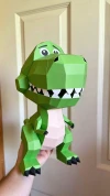 Rex Baby Toy Story Low Poly Papercraft Templates Gift DIY Decoration BOYKA