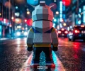 Urban Gundam RX-79[G], DIY, Papercraft, PDF, Low Poly, 3D model, Craft, Paper, Pixar, Movie, Moon Studio