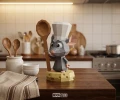 Chibi Ratatouille, DIY, Papercraft, PDF, Low Poly, 3D model, Craft, Paper, Pixar, Movie, Moon Studio