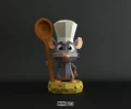 Chibi Ratatouille, DIY, Papercraft, PDF, Low Poly, 3D model, Craft, Paper, Pixar, Movie, Moon Studio