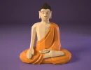 Buddha Papercraft Template, Sitting Buddha 3D Paper Sculpture, Printable PDF, Meditation Decor, Digital Download