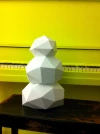 Snowmen 3d papercraft. You get a PDF digital file with templates and instruction on how to DIY minimalist paper model.