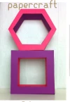 Geo Shelves 3d papercraft. You get PDF digital file with these template and instruction for DIY minimalist geometric shelves.